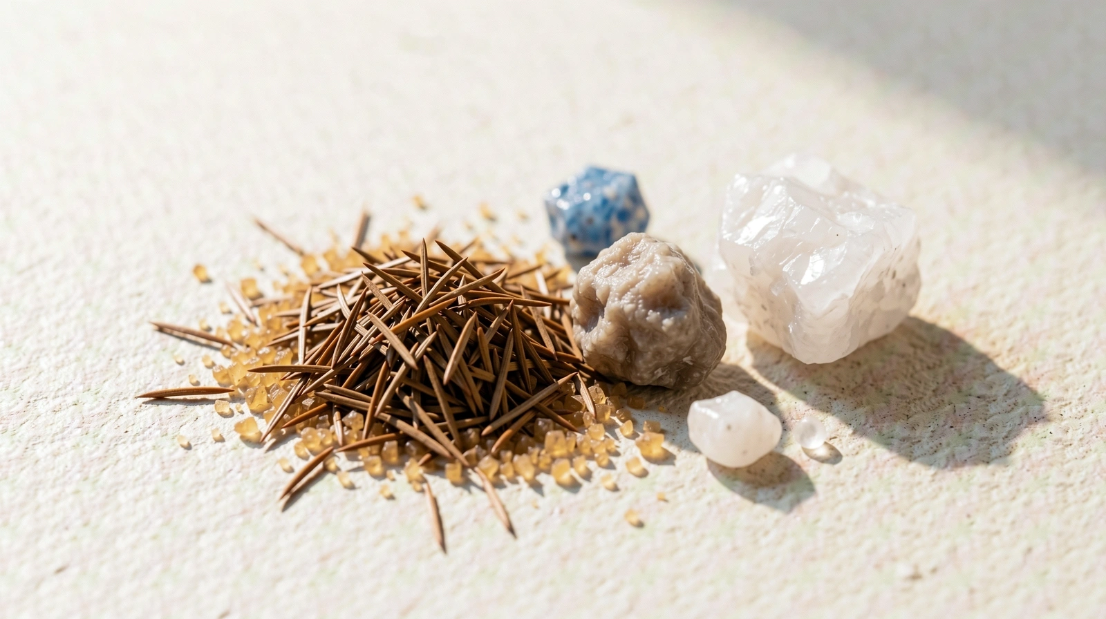 Natural raw elements representing our quality source